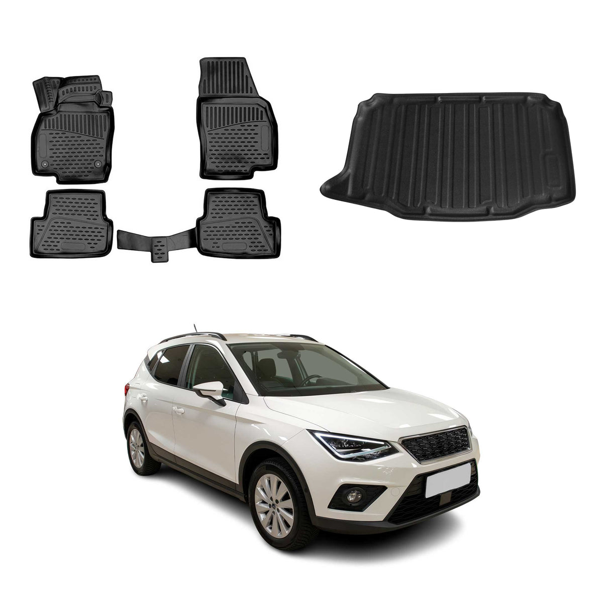 OMAC Kit Tapis de Sol et Coffre pour Seat Arona 2017-2026 inférieur