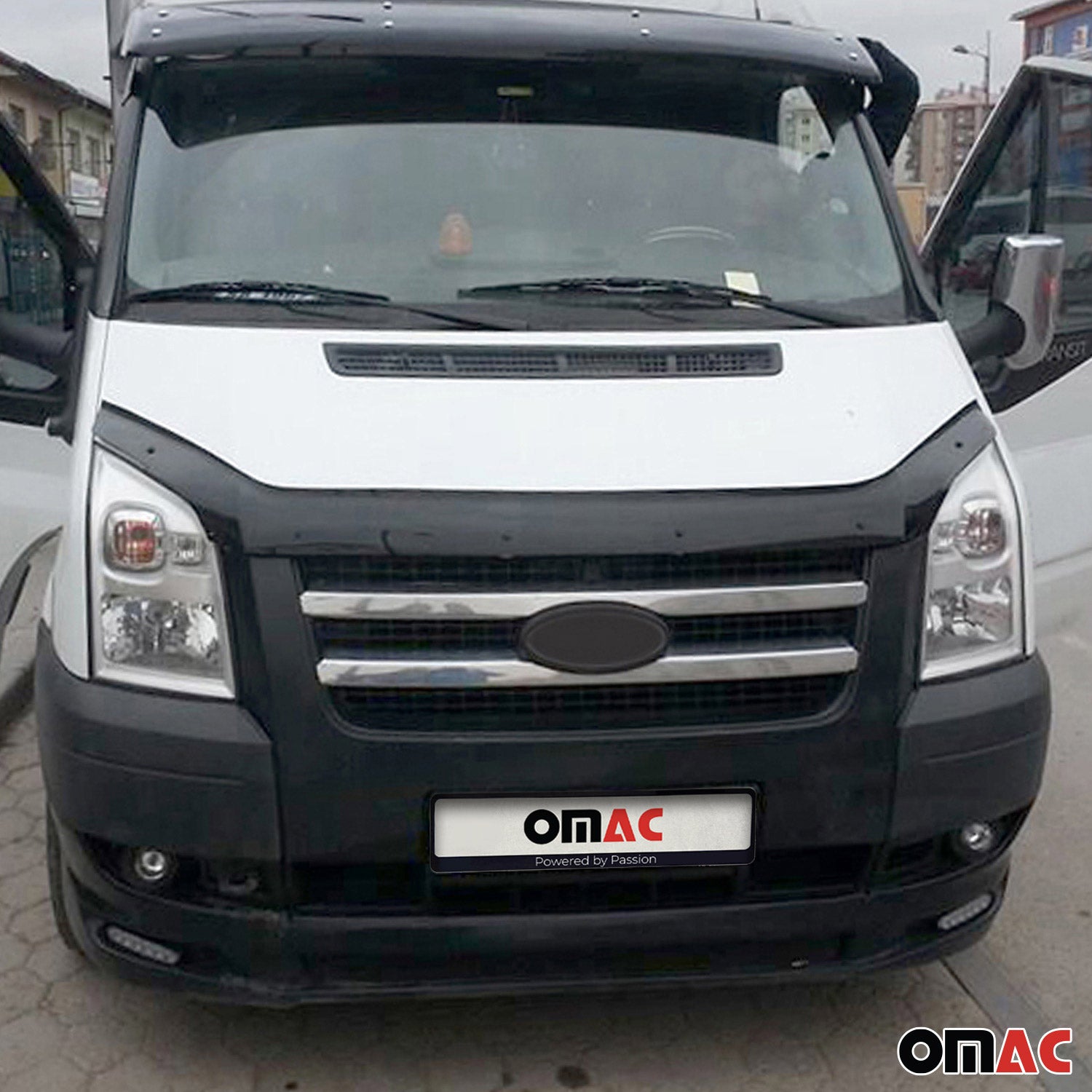 Set Déflecteur de Capot Visière Pare-brise pour Ford Transit 2006-2013 2x Acryl
