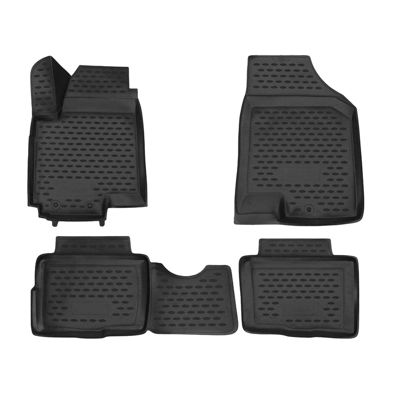 Tapis de sol pour Kia Soul 2009-2014 en caoutchouc TPE 3D Noir 4Pcs