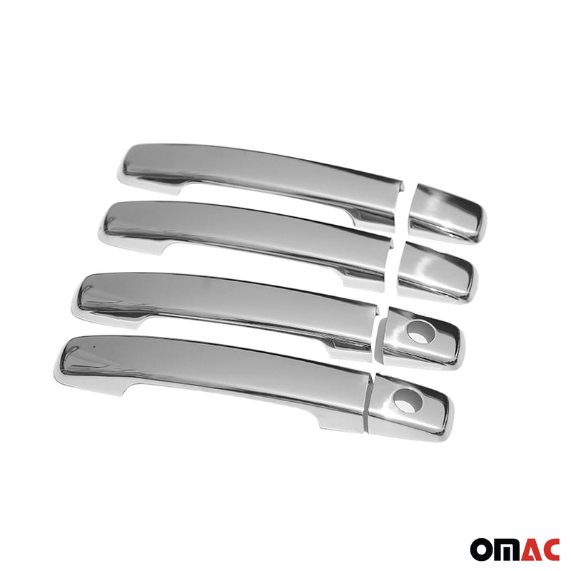 Couverture de poignée de porte pour Nissan Navara 2005-2015 Acier Gris 4Pcs