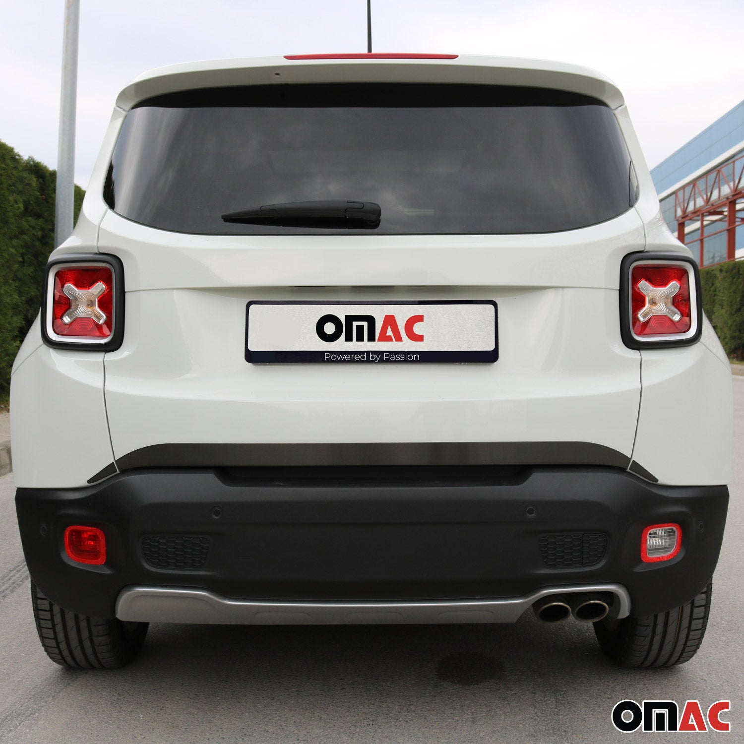 Garniture de Hayon Coffre pour Jeep Renegade 2014-2021 acier inox Brossé 3 Pcs