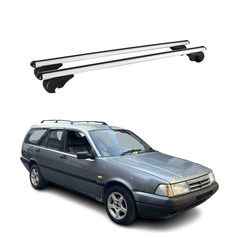 Barres de toit Transversales pour Fiat Tempra 1990-1996 Aluminium Argent