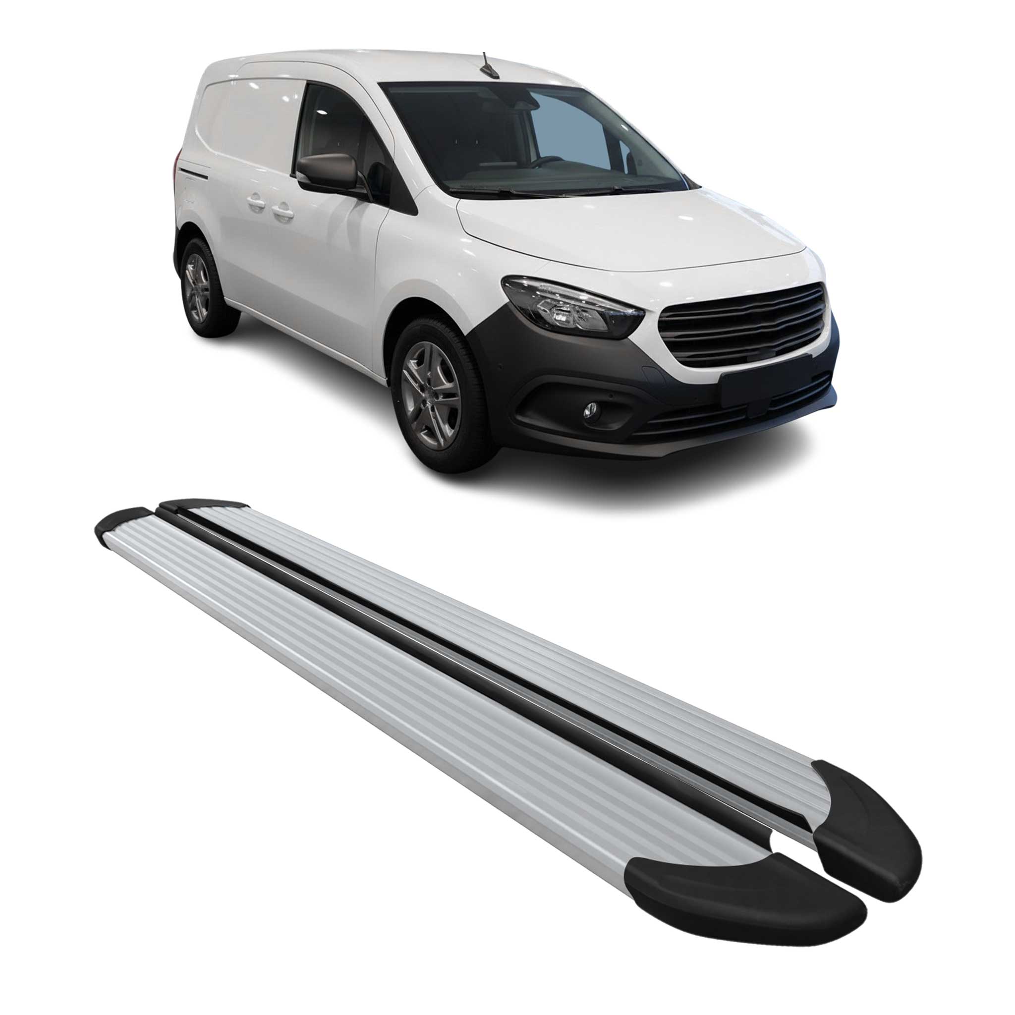 Marchepieds latéraux pédale pour Mercedes Citan W420 L1 2021-2026 Aluminium Gris