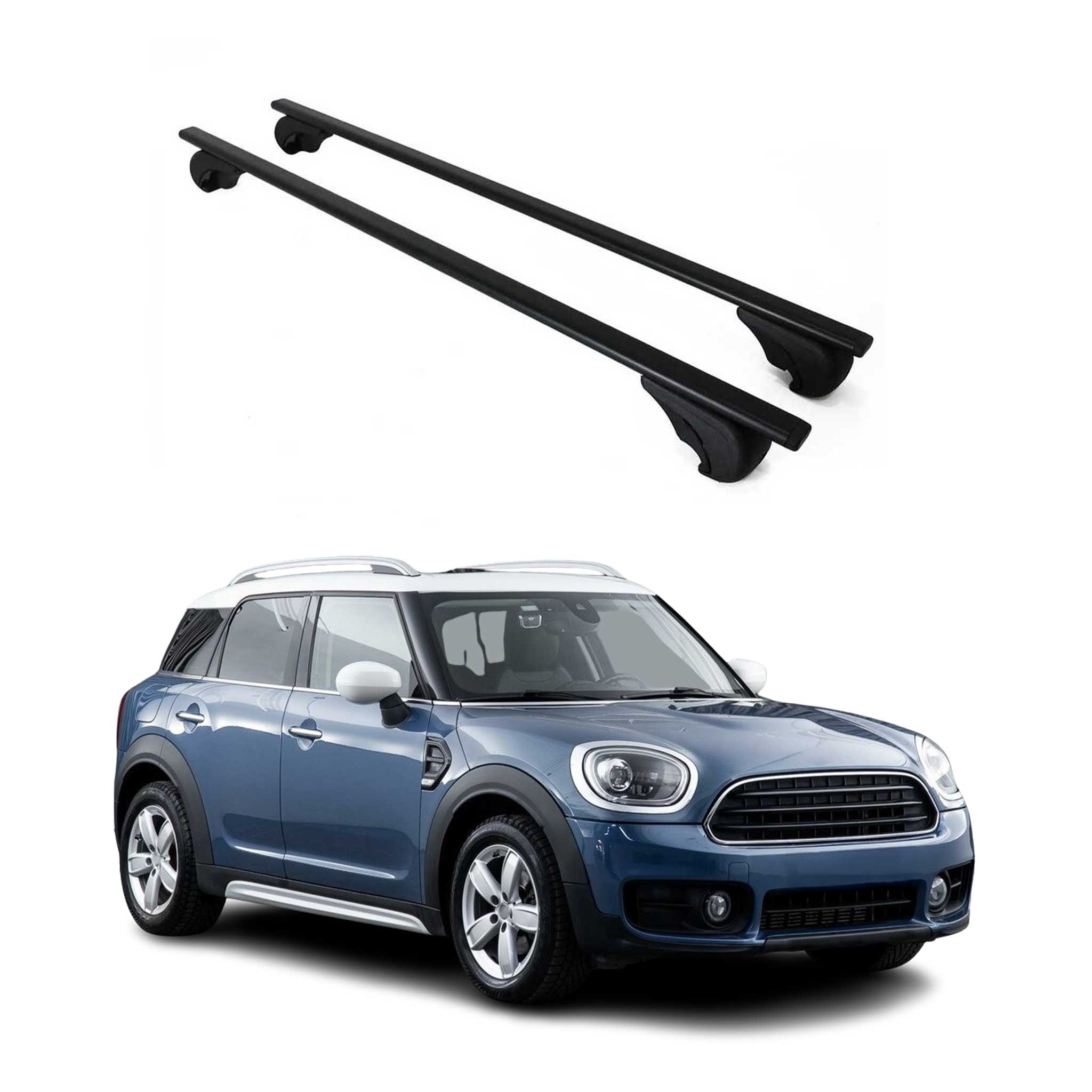 Barres de toit Transversales pour Mini Countryman F60 2017-2023 Fer Noir
