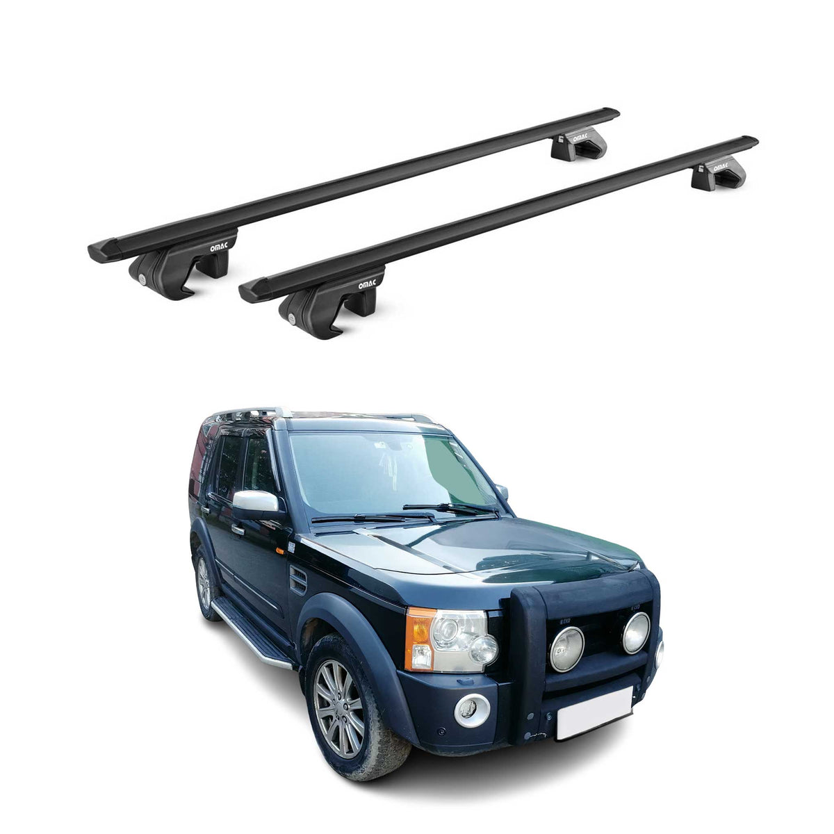 Barres de toit transversales ABE pour Land Rover Discovery 2004-10 5 P Noir 2x
