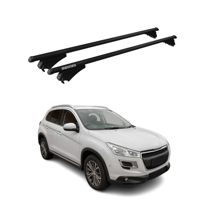 Tiger Barres de toit transversales pour Peugeot 4008 2013-2017 Noir
