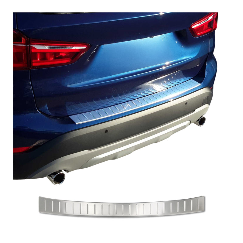 Protection seuil de pare-chocs arriére pour BMW X1 E84 2012-2015 FL Acier Brossé