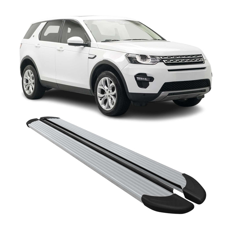 Marchepieds Latéraux pour Land Rover Discovery IV 2009-2018 Aluminium Argent 2x