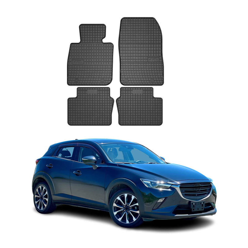 Tapis de Sol pour Mazda CX-3 2015-2020 Caoutchouc Noir