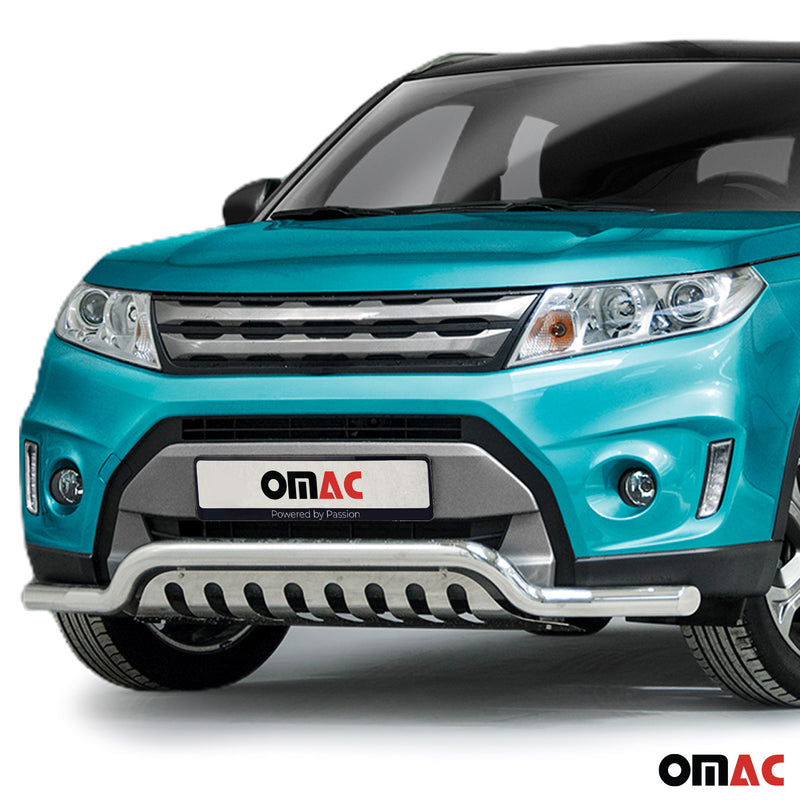 Pare-Buffle Avant Pour Suzuki Vitara 2015-2018 en Acier Inoxydable Argent