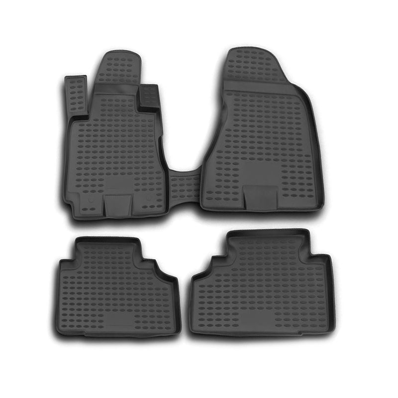 OMAC Tapis de sol pour Hyundai Tucson 2004-2010 en caoutchouc Noir