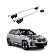 Barres de toit transversales pour BMW IX3 G08 2020-2025 Fer Argent