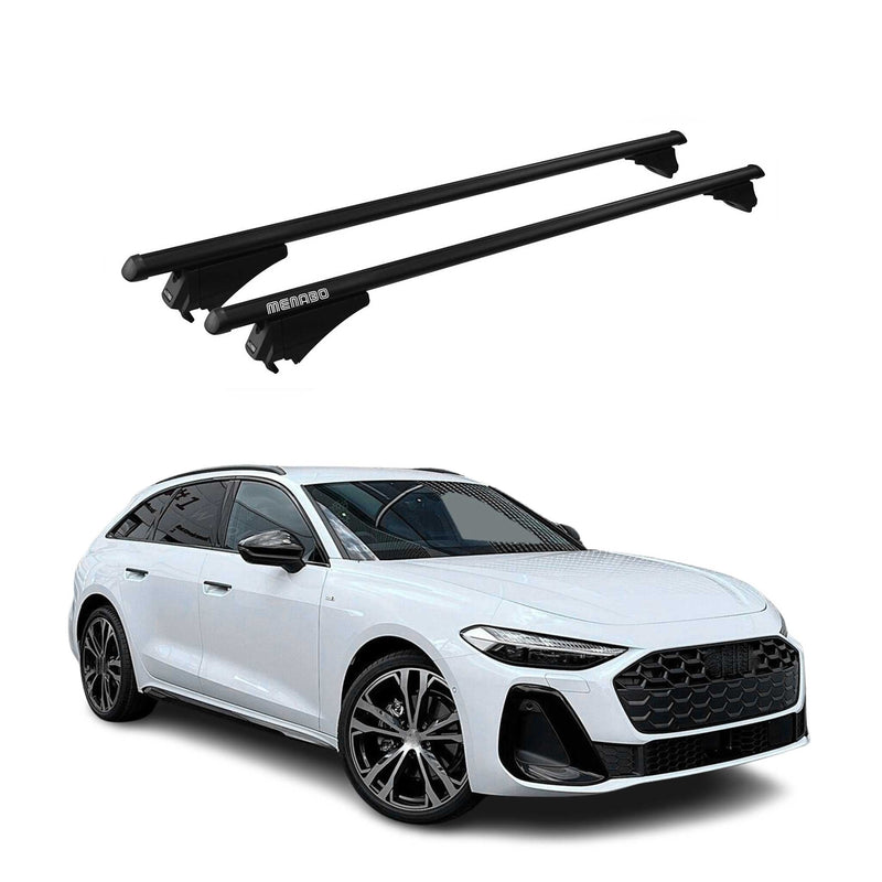 Tiger Barres de toit transversales pour Audi A5 B10 Avant 2024-2025 Alu Noir 2x