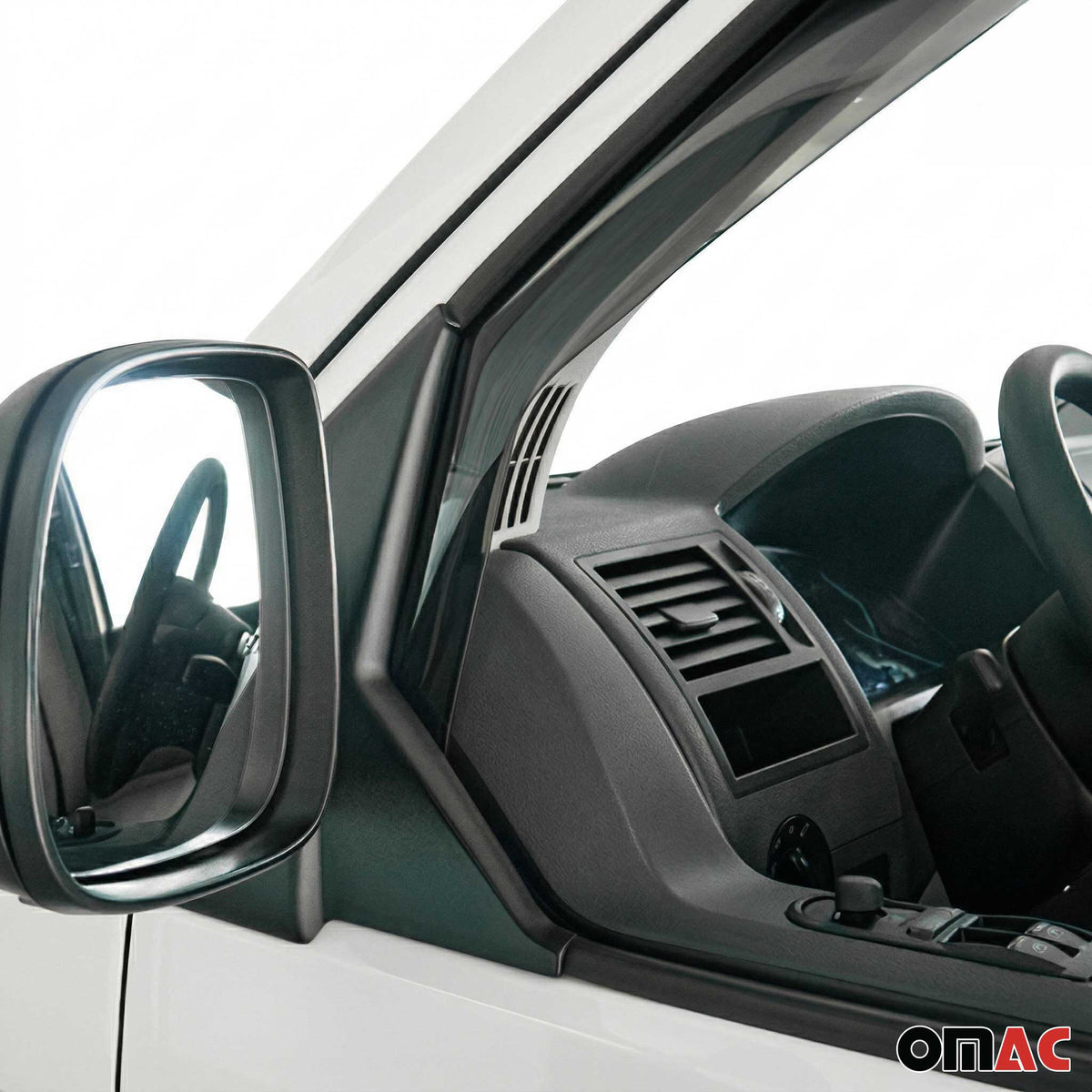 Déflecteurs De Vent Pluie D'air pour VW T6 T6.1 Transporter 2015-2024 noir 2 Pcs