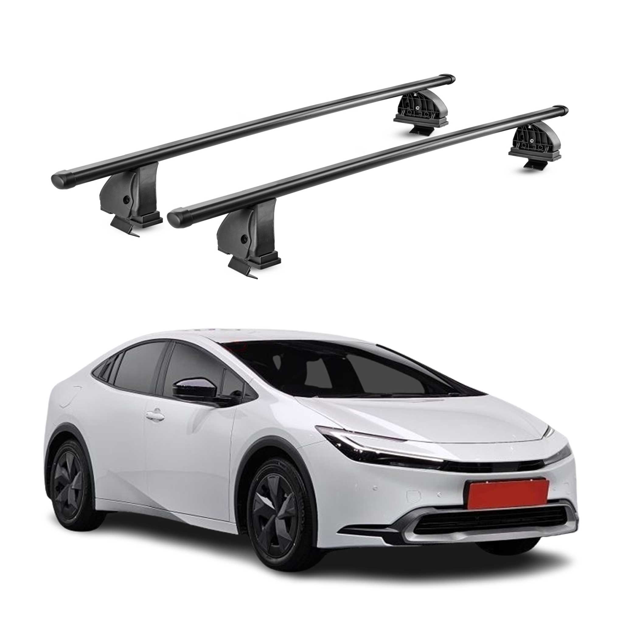 Barres de toit transversales acier pour Toyota Prius V XW60 2022-2026 Noir 2Pcs