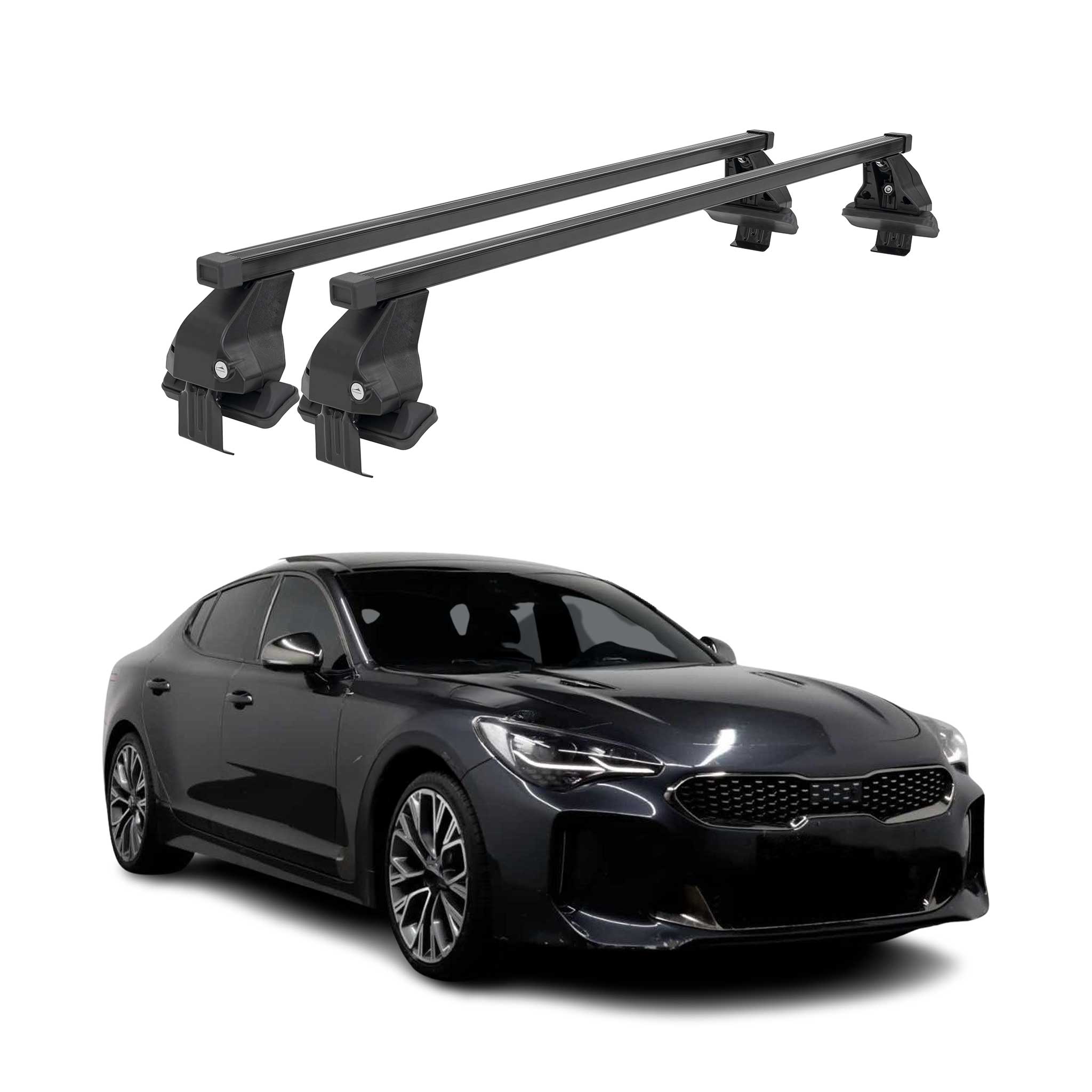 Barres Transversales Menabo pour Kia Stinger 2018-2023 Noir