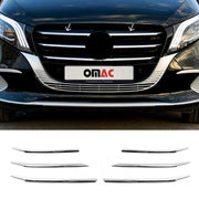 Moulure de Grille de Calandre pour Mercedes Vito W447 2024-2026 Acier 6Pcs