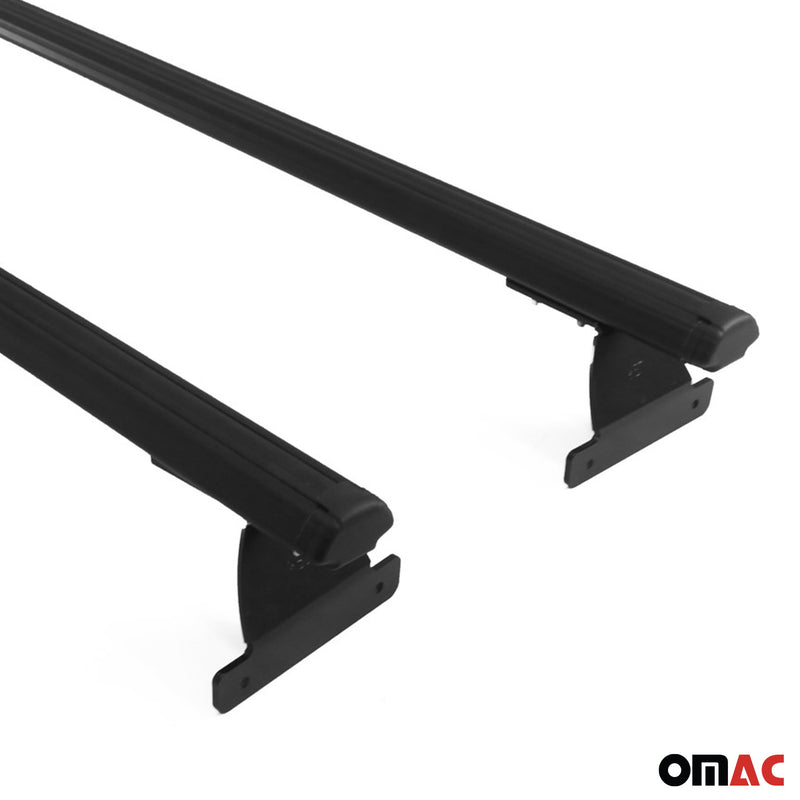 Barres de toit transversales pour Jeep Compass 2018-2025 Aluminium Noir
