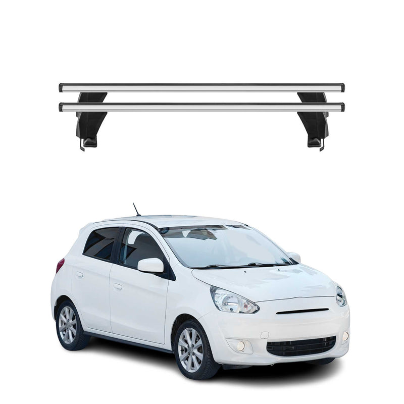 Barres de toit Transversales pour Mitsubishi Spacestar 2012-2016 Alu Gris 2x