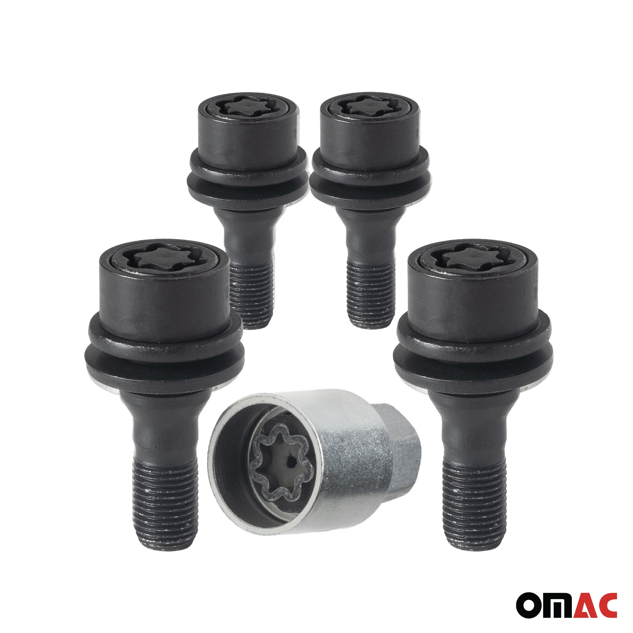 Vis de roue antivol pour Citroën C5 jusqu’en 2002 Noir lot de 4 M12X1,25