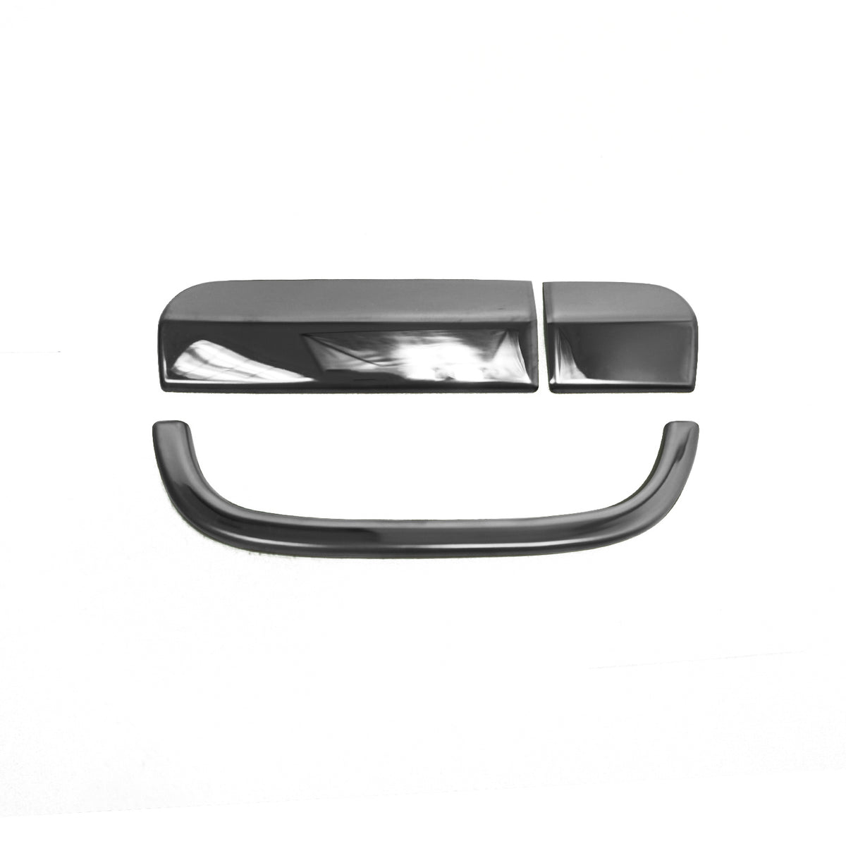 Couverture poignée de coffre hayon arrière pour Mercedes Viano 2003-2014 en acier inox chromé foncé
