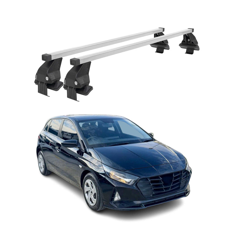 Barres de toit transversales pour Hyundai i20 2020-2024 Gris