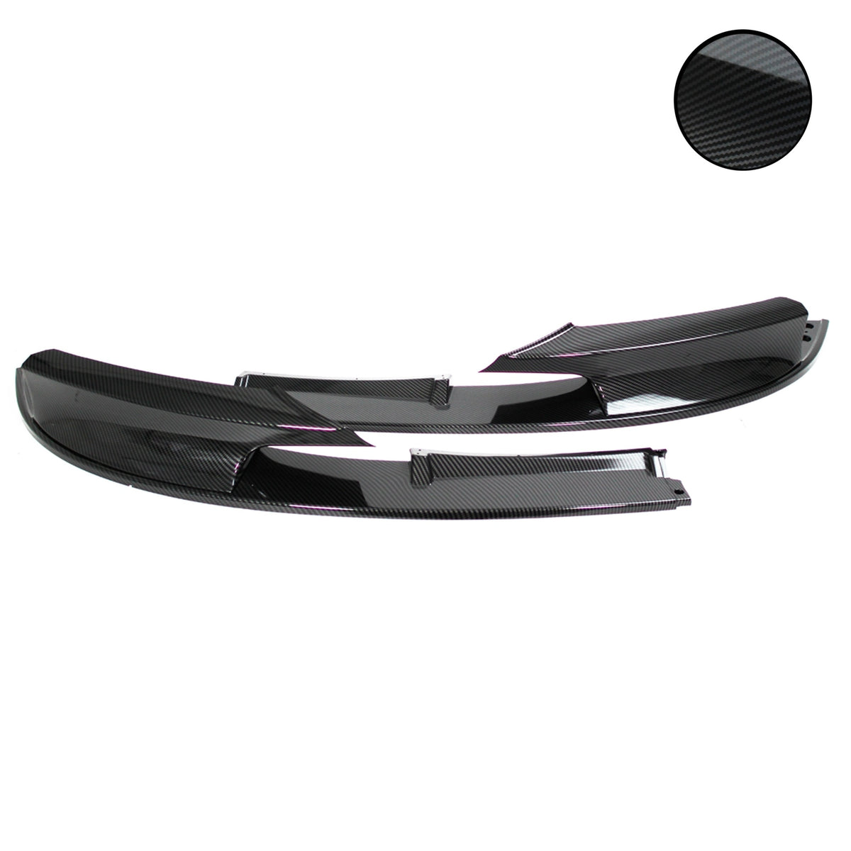 JOM Lèvre de Pare-choc Avant pour BMW Série 3 F30/F31 2011-2019 Carbon Optik Sport Look 2 pièces