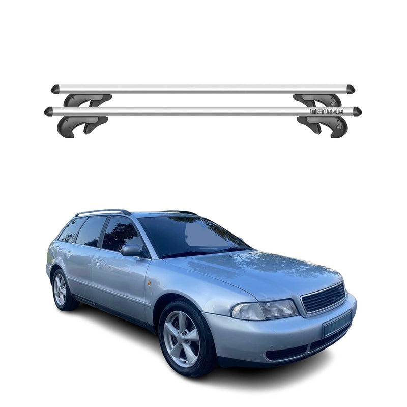 Barres de toit pour Audi A4 B5 Avant 1994-2000 90kg Aluminium Gris 2tlg