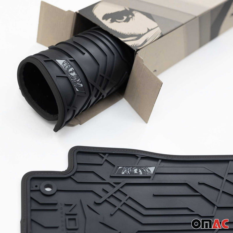 Tapis de Sol de Voiture pour VW Polo V 2009-17 Caoutchouc Imperméable 2Pcs