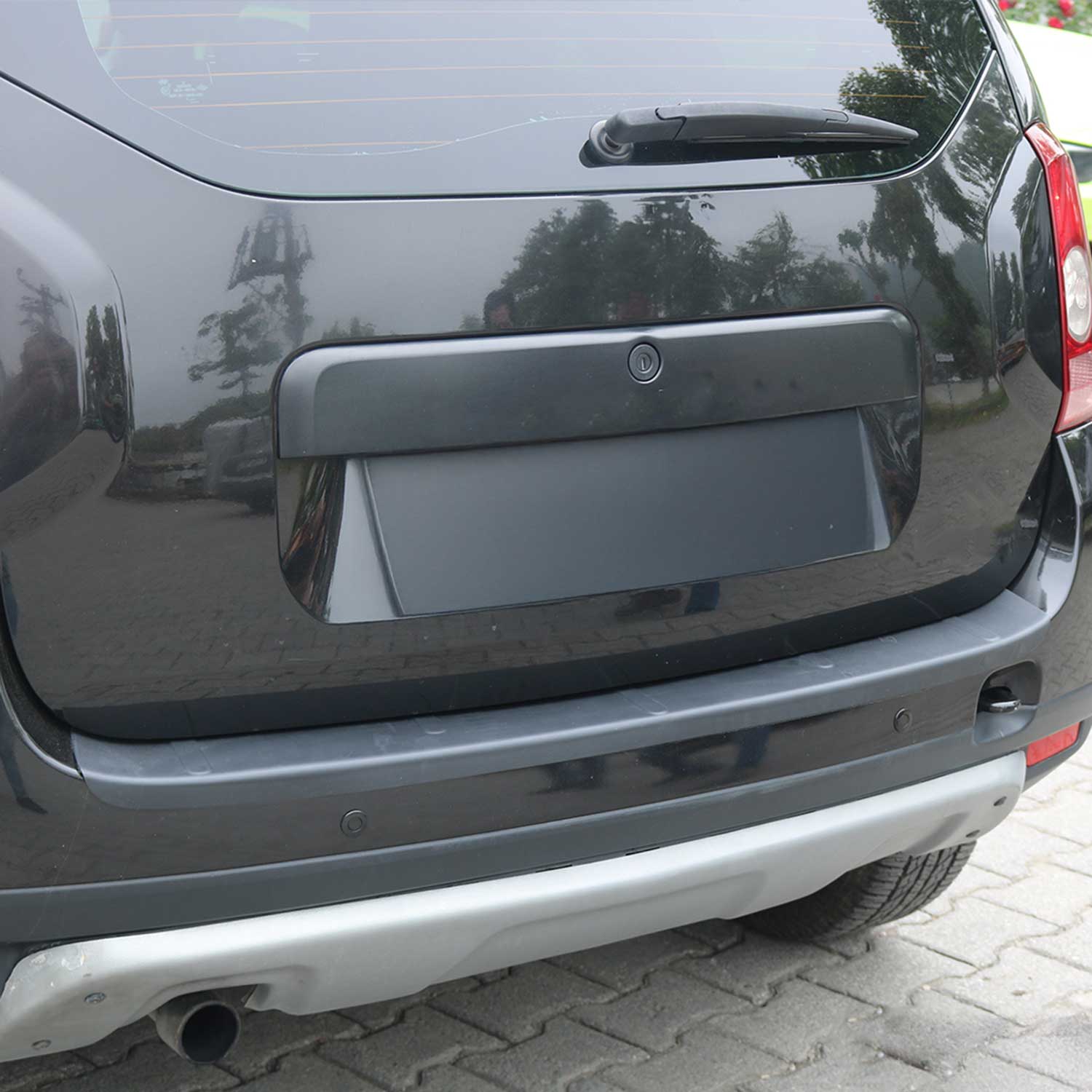 Protection Seuil De Pare-Chocs Arriére pour Dacia Duster 2010-2017 Noir ABS