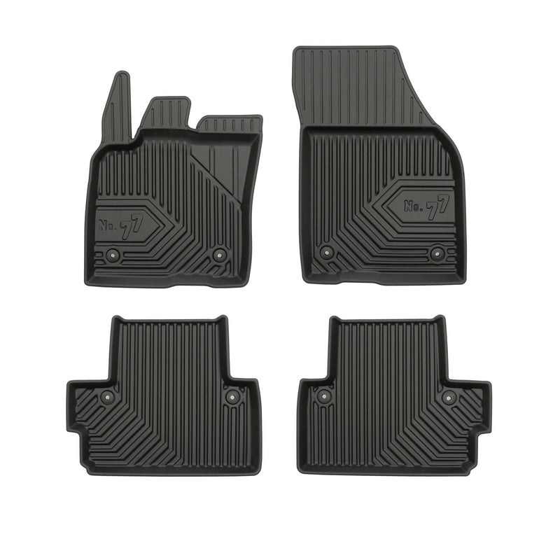 Tapis de Sol de Voiture pour Volvo S40 II HB 2004-2012 TPE Imperméable 4Pcs