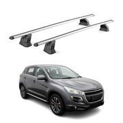 Barres de toit transversales Alu pour Peugeot 4008 2012-2017 TÜV 75 kg Gris 2Pcs