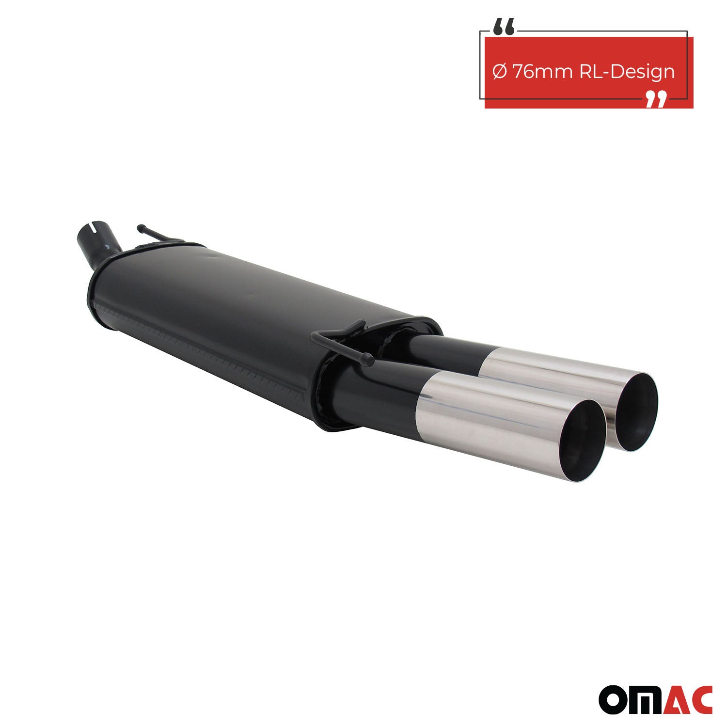 Échappement arrière Novus pour VW Golf 3/Golf 4 Cabriolet 2x76mm RL-Design ABE