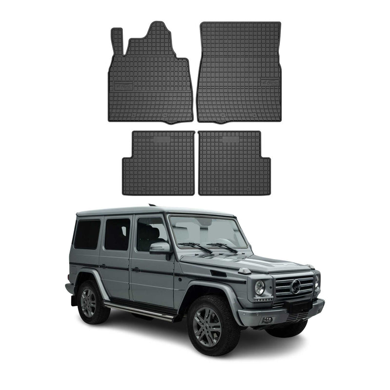 Tapis de Sol pour Mercedes Classe G 2012-2018 Caoutchouc Noir