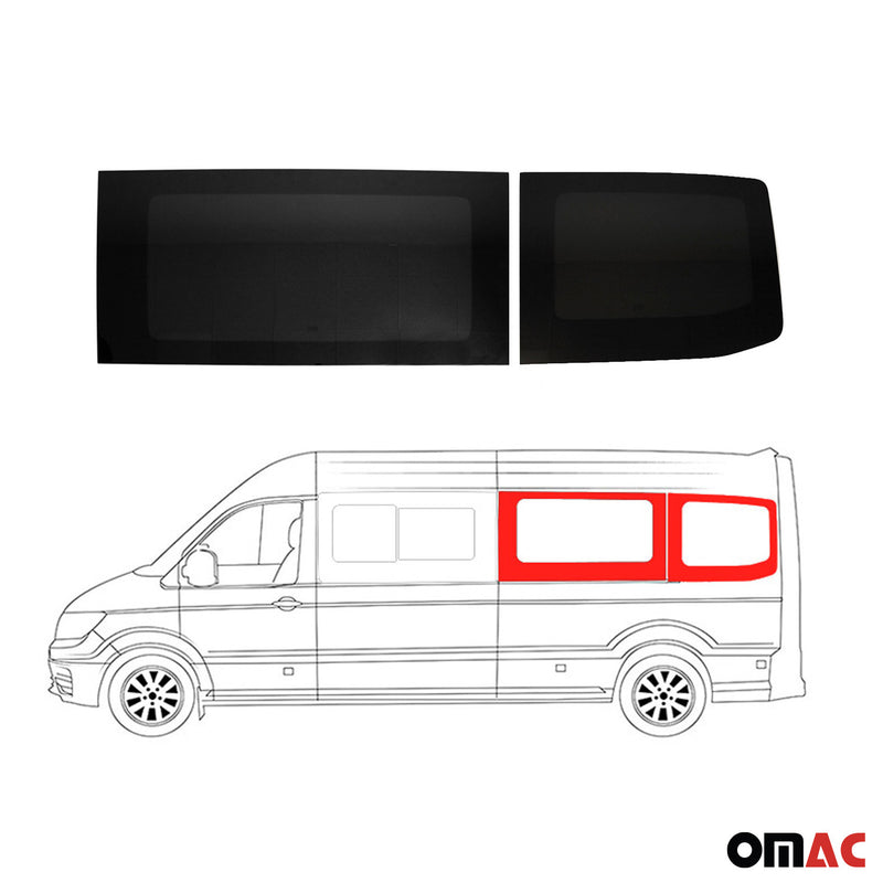 Set Vitre de fenêtre latérale pour VW Crafter 2018-2023 L3 Long Gauche