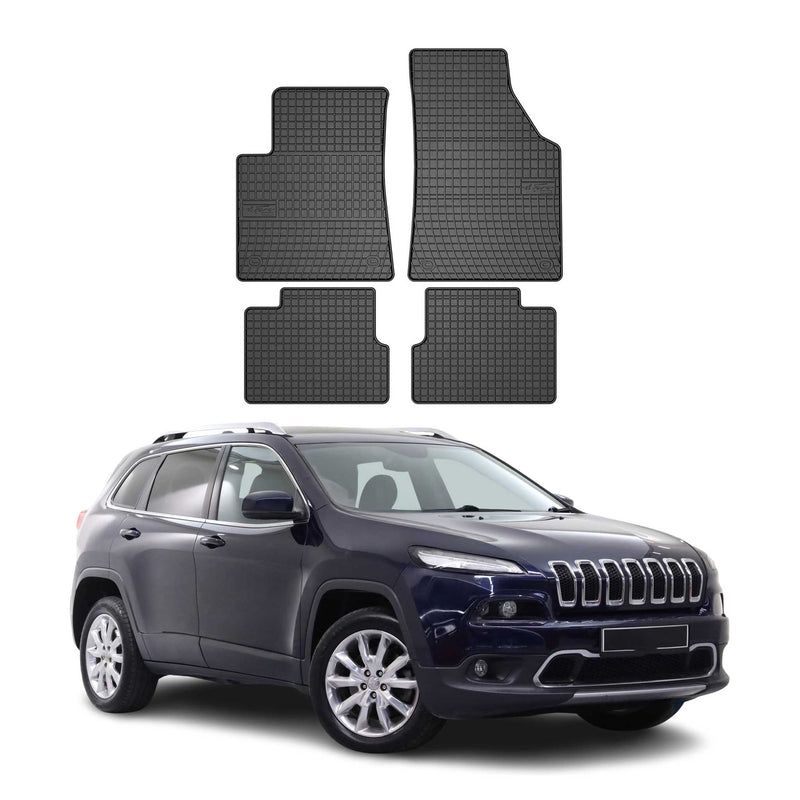 Tapis de Sol pour Jeep Cherokee 2013-2018 Caoutchouc Noir