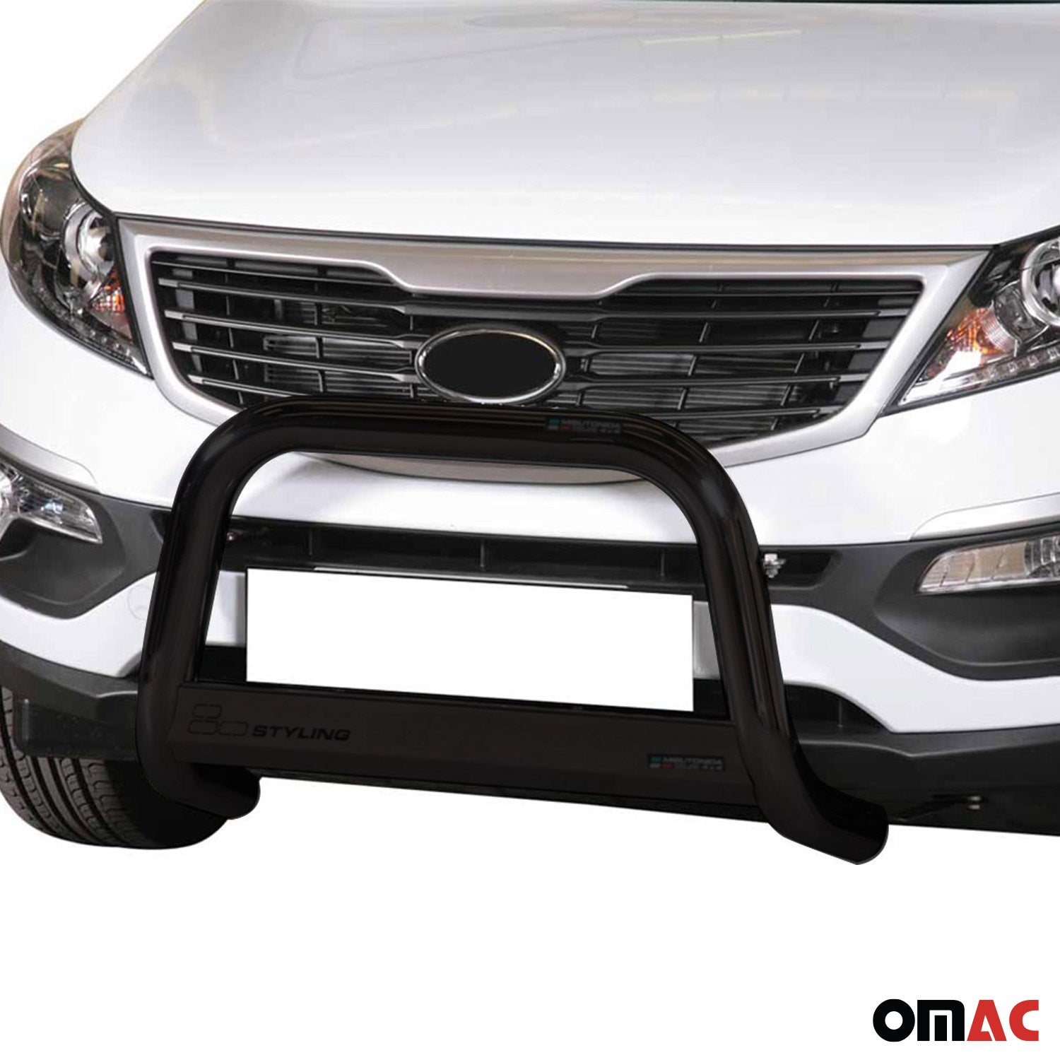 Pare-buffle Avant pour Kia Sportage 2010-2015 63 mm en Acier Noir