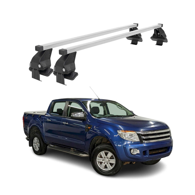 Barres de toit transversales pour Ford Ranger 2011-2015 Gris