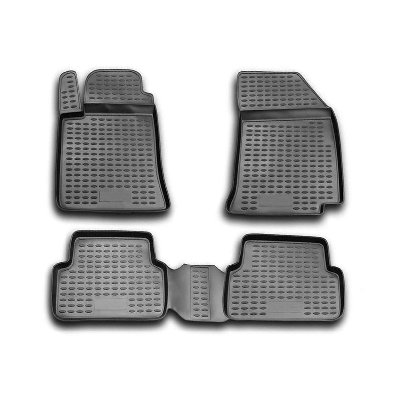 Tapis de sol pour Renault Laguna II 2001-2007 en caoutchouc TPE 3D Noir 4Pcs