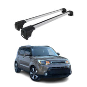 Barres De Toit Transversales pour Kia Soul PS 2015-2019 Aluminium Gris ABE