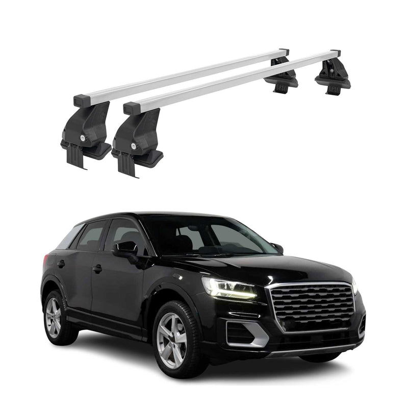 Barres de toit transversales Menabo pour Audi Q2 2017-2025 Acier Gris