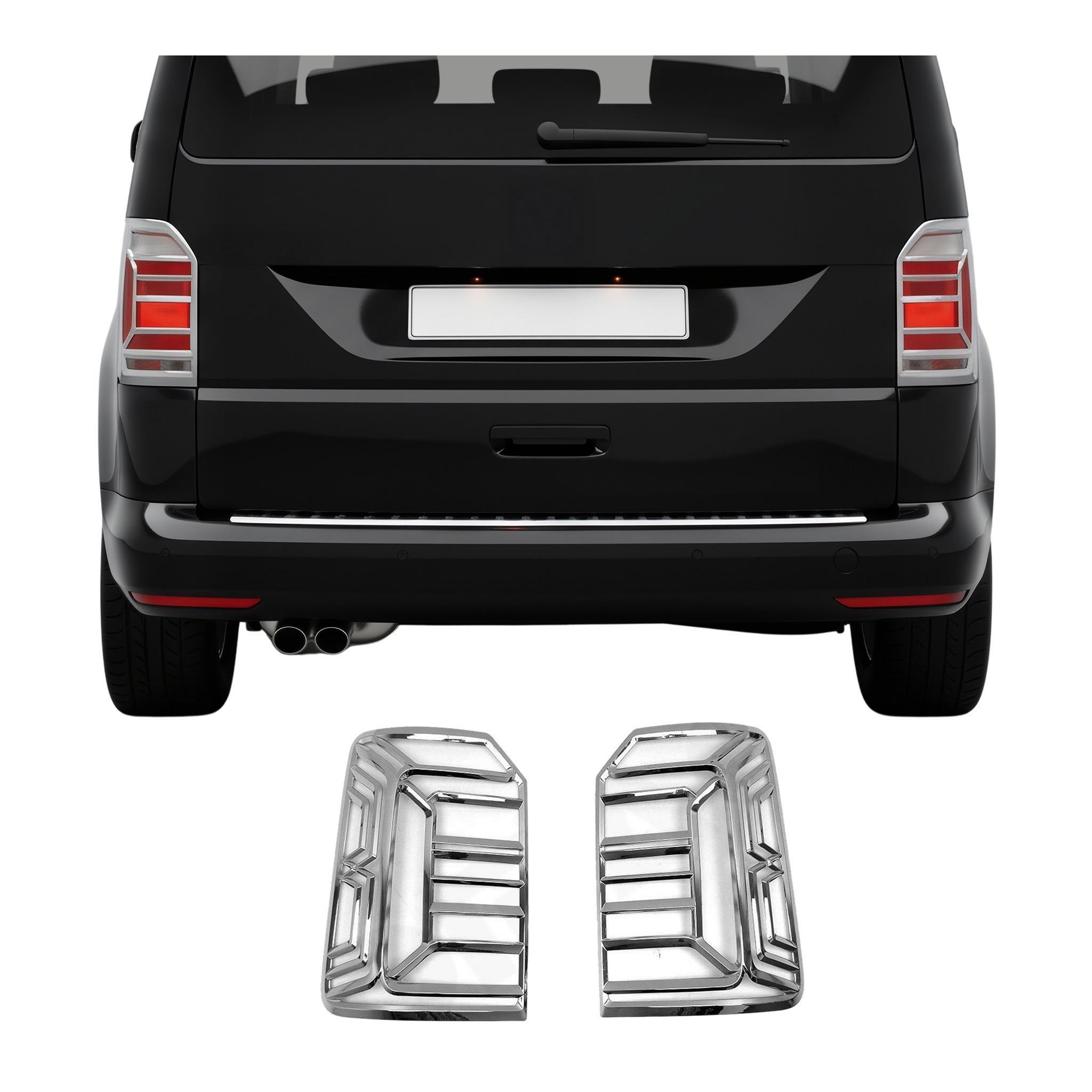 Cadre de Feu Stop Arrière pour VW Caddy IV 2015-2020 ABS Chromé 2 Pcs