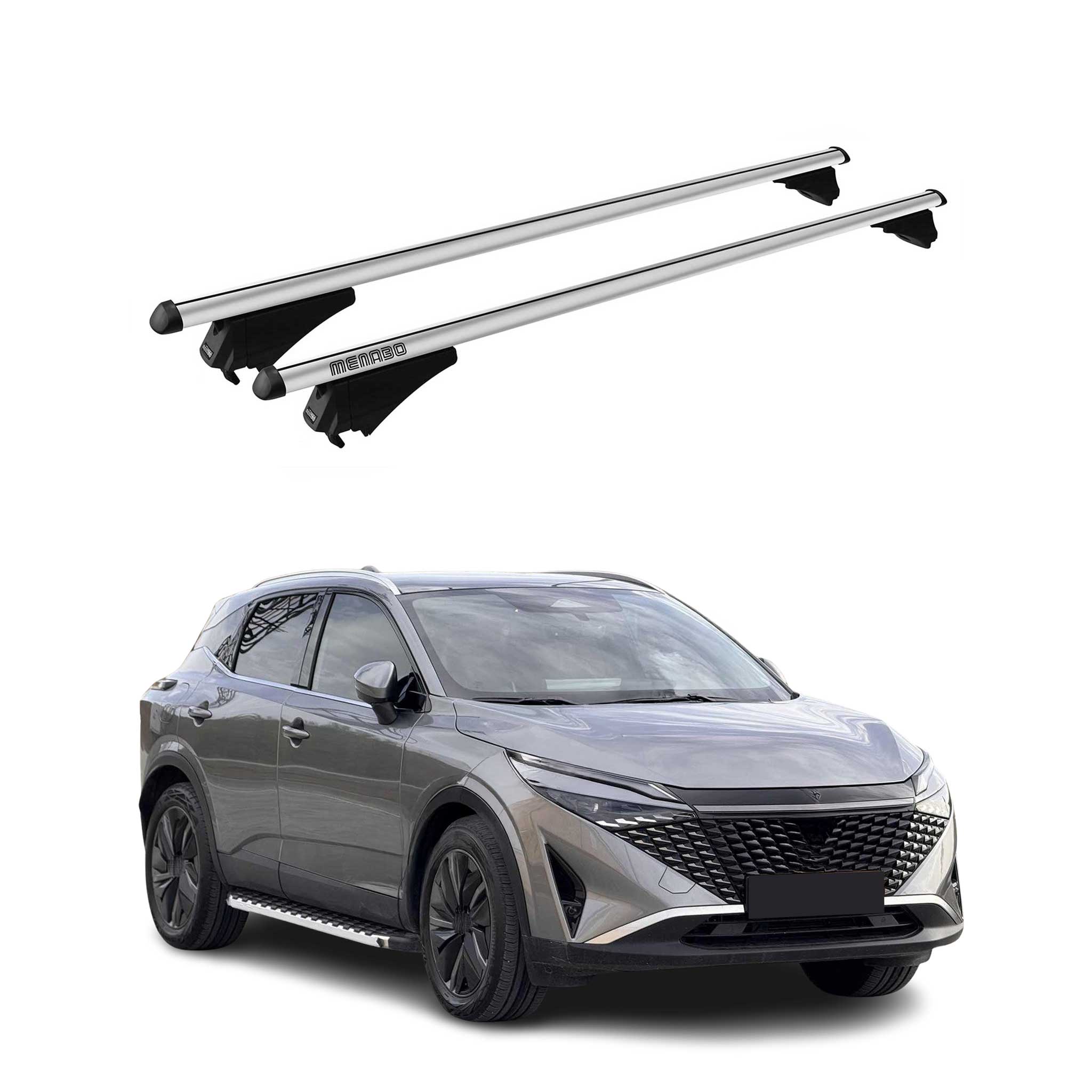 Tiger Barres de toit transversales pour Nissan Qashqai III 2021-2026 Gris