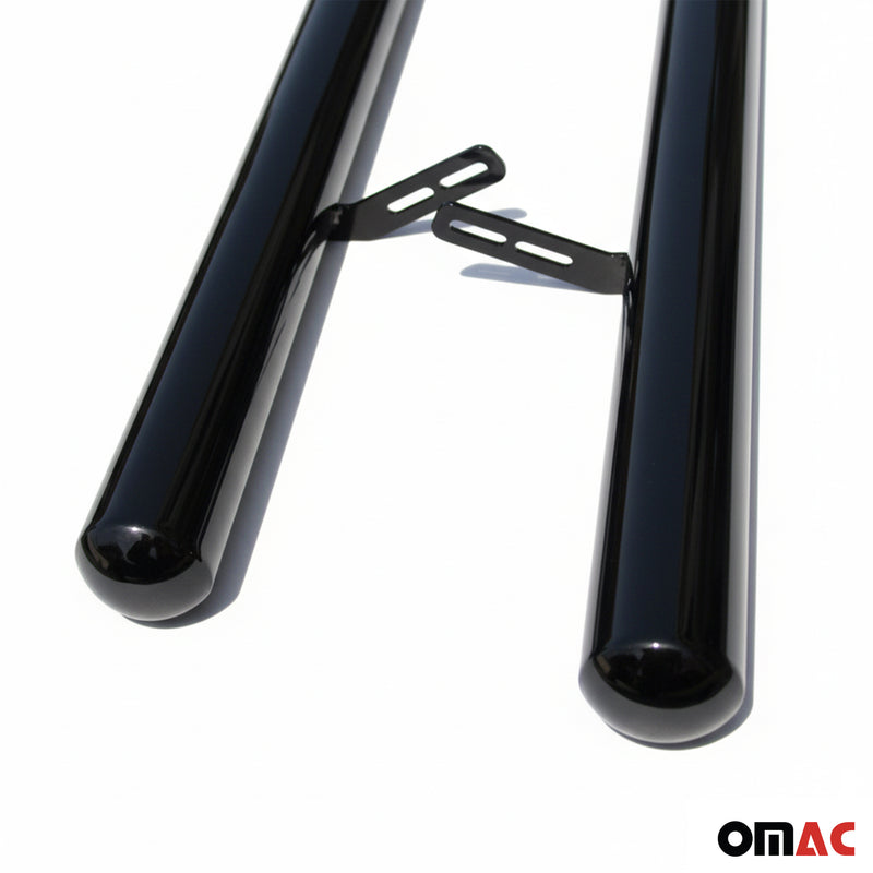 Marchepieds Latérales pour VW T6 T6.1 Transporter 2015-2024 Ø70mm L1 Court inox