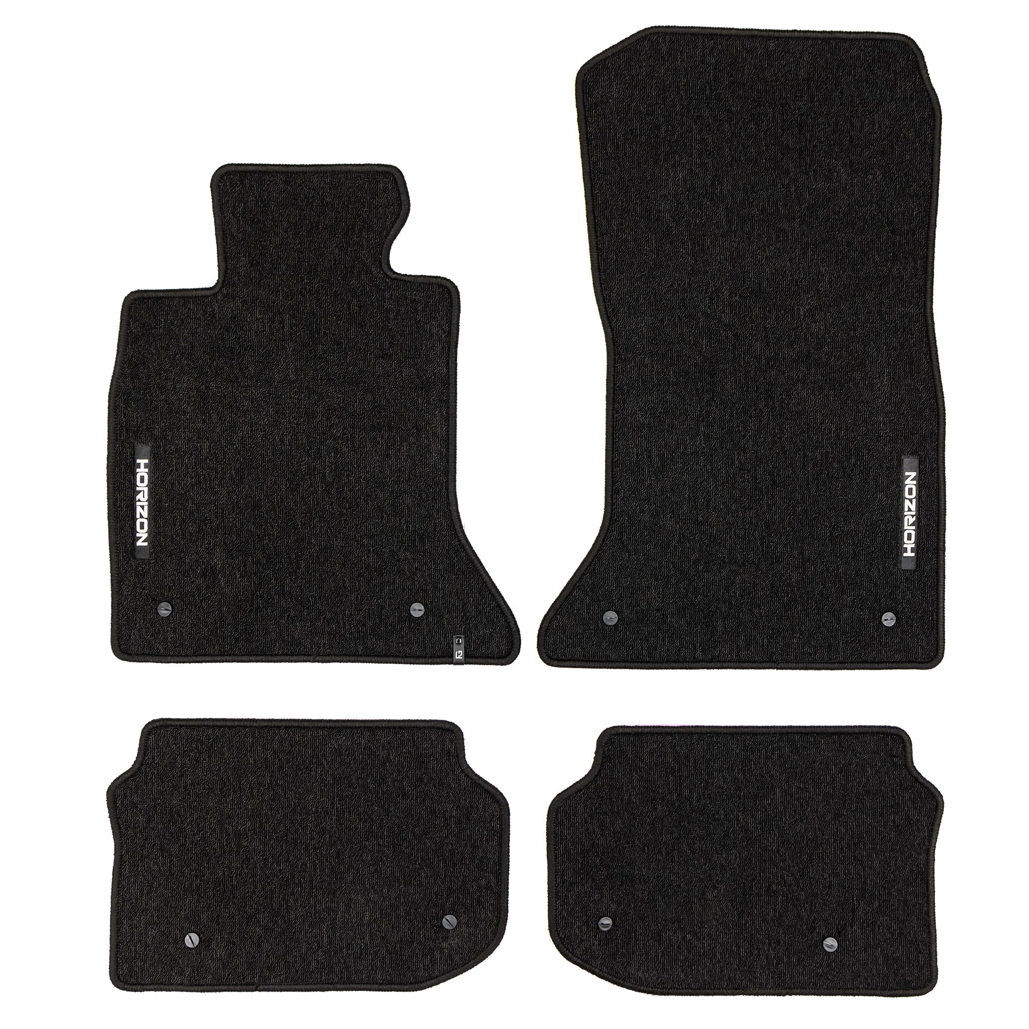 Tapis de Sol de Voiture pour BMW Série 5 F10 F11 2010-2017 Velours Noir 4Pcs