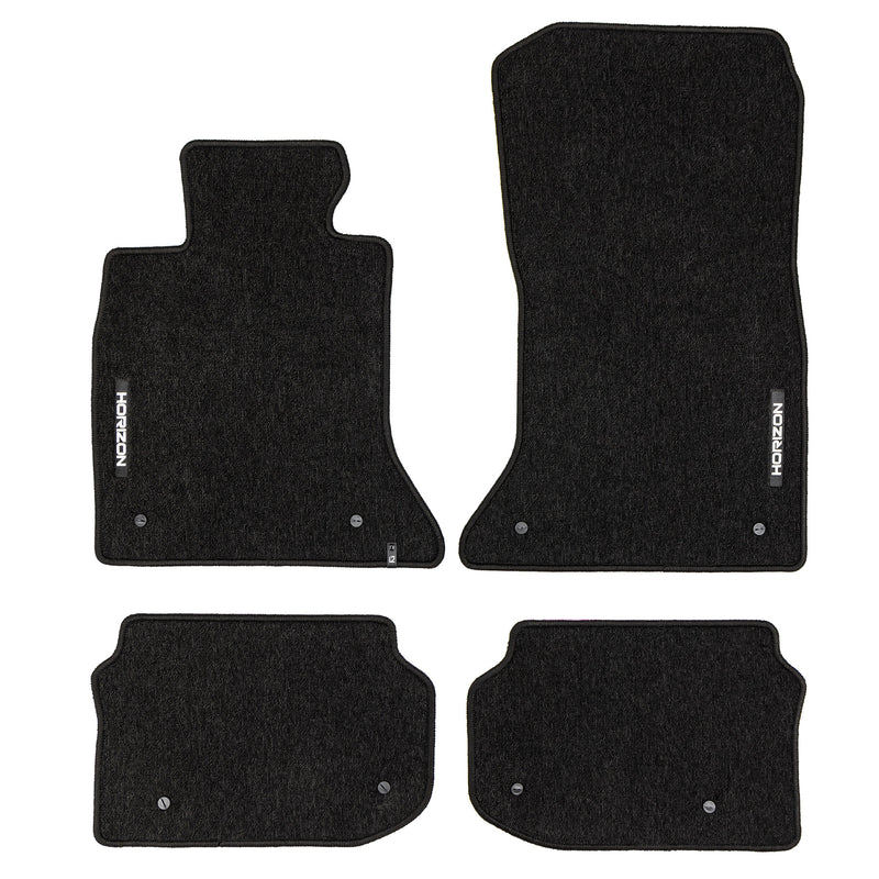 Tapis de Sol de Voiture pour BMW Série 5 F10 F11 2010-2017 Velours Noir 4Pcs
