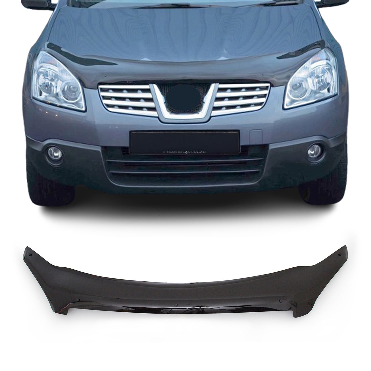 Deflecteurs capot de voiture pour Protection pour Nissan Qashqai 2006-2010 Noir