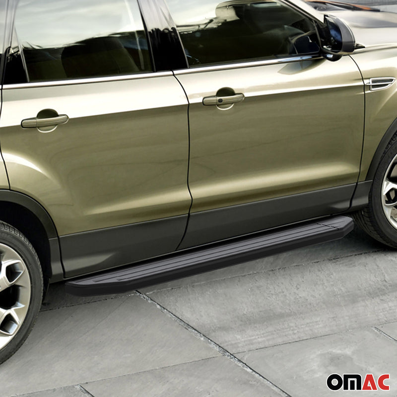 Marchepieds Latéraux pour Ford Kuga 2008-2013 Alu Noir ABE