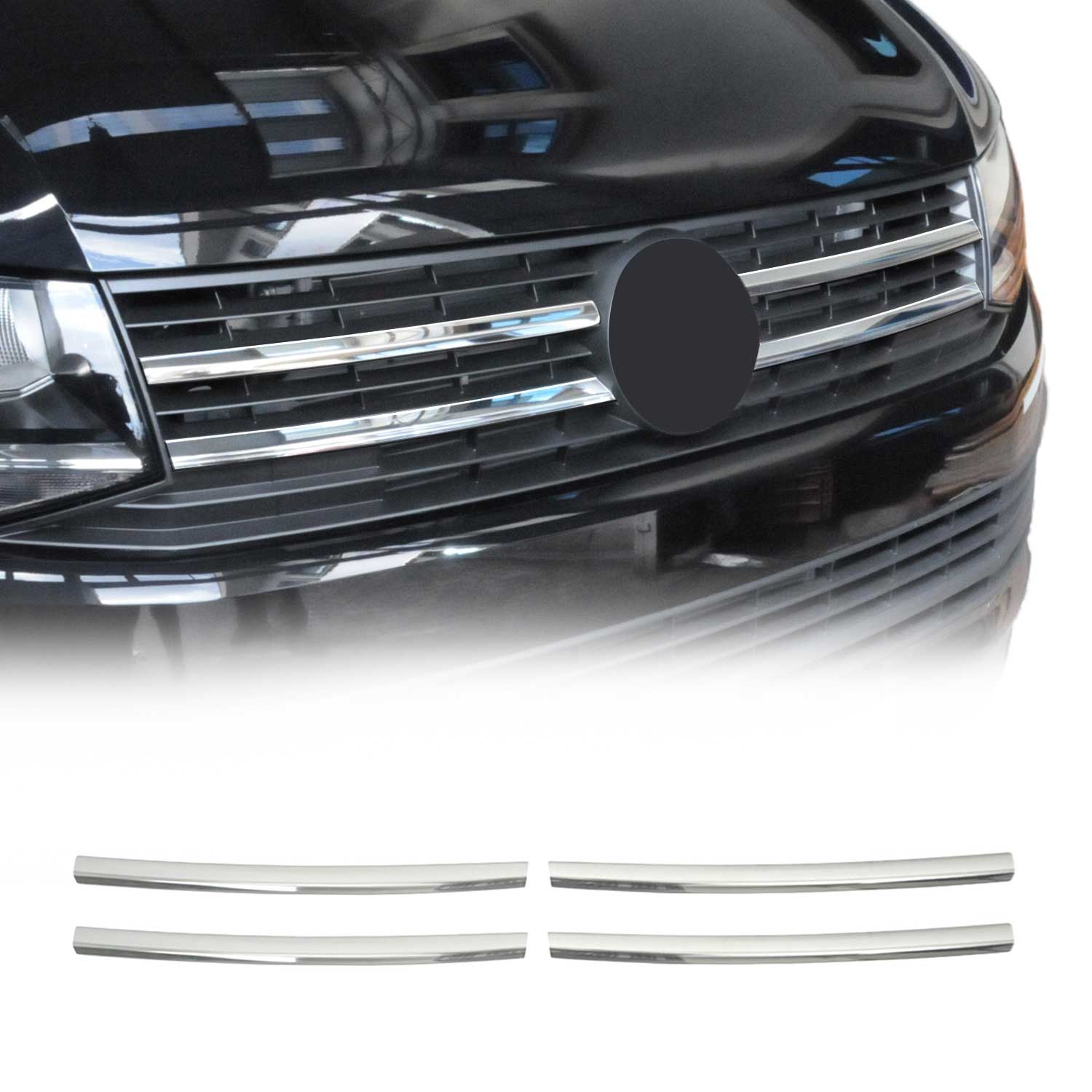 Moulure de Grille de Calandre pour VW T6.1 Transporter 19-24 Acier Chromé 4Pcs