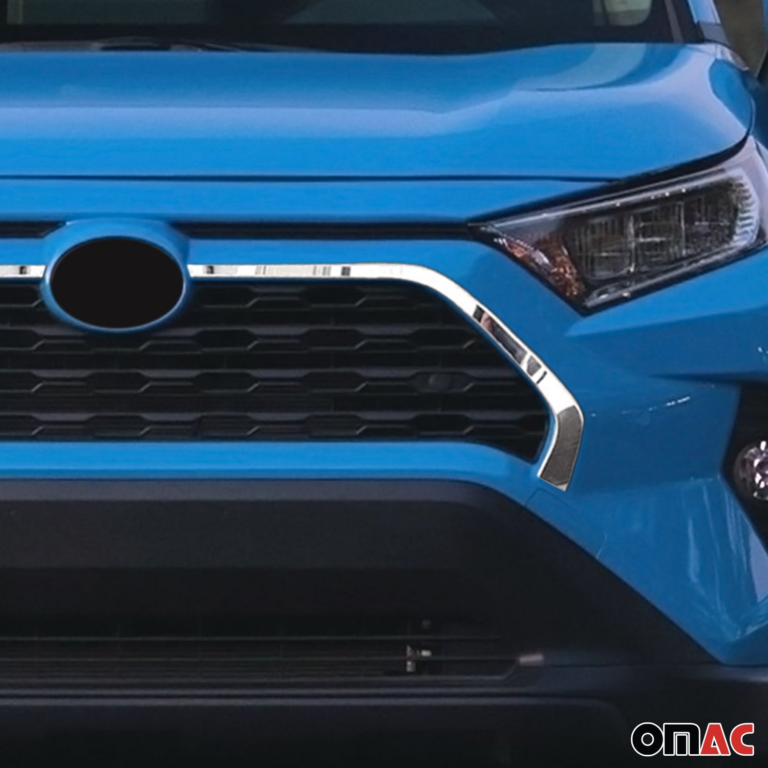 Moulure de Grille de Calandre pour Toyota RAV4 2019-2025 Chromé 2Pcs